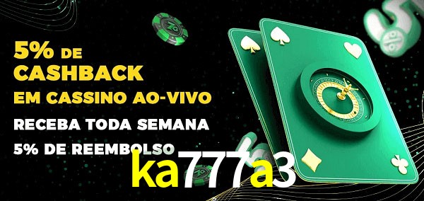 Promoções do cassino ao Vivo ka777a3